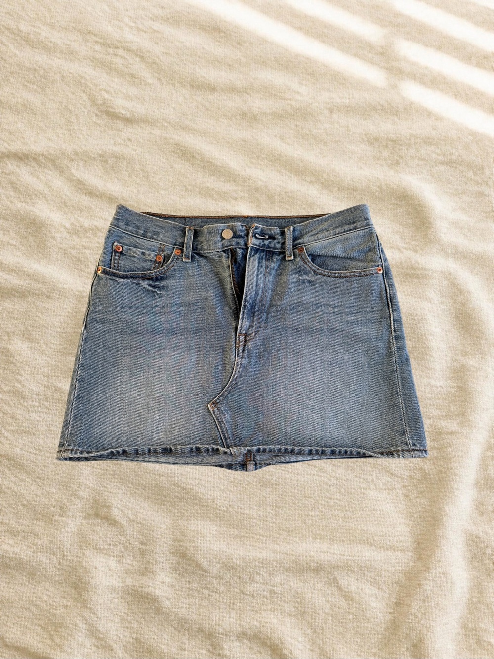 Levi's Light Blue Denim Mini Skirt
